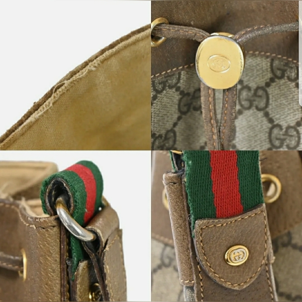 Gucci Gg Pattern Sherry Drawstring Shoulder Bag - image 8